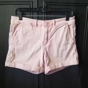 Pink chino shorts